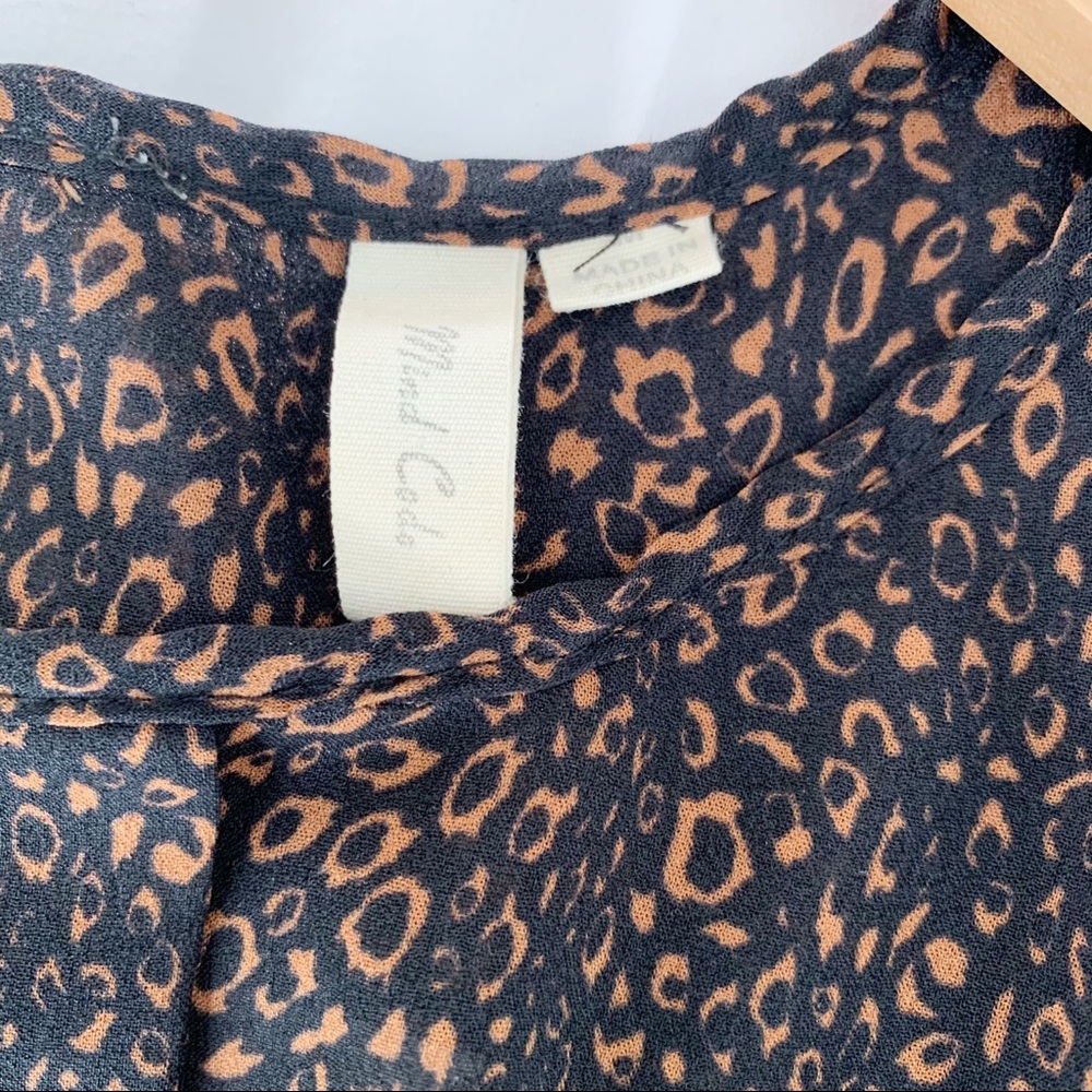 Mind Code Black And Brown Print With Ruffle Detai… - image 7